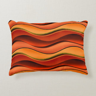 Wavy Stripes: Seamless Pattern Design. Decorative Cushion