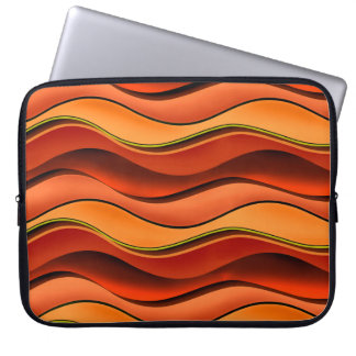 Wavy Stripes: Seamless Pattern Design. Laptop Sleeve