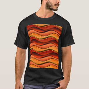 Wavy Stripes: Seamless Pattern Design. T-Shirt