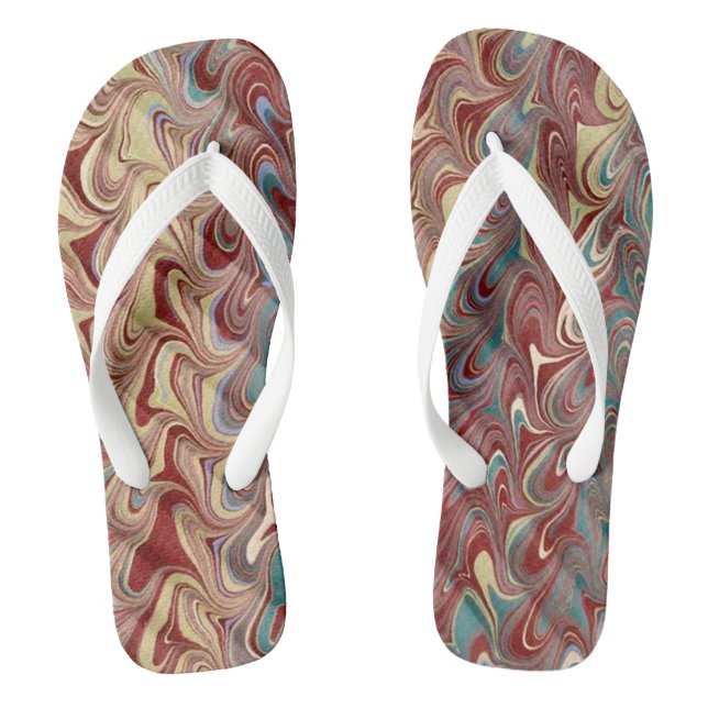 Wavy Swirls Flip Flops (Footbed)