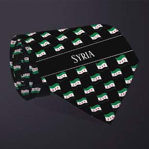 Wavy Syria Flag Pattern Tie