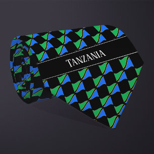 Wavy Tanzania Flag Pattern  Tie