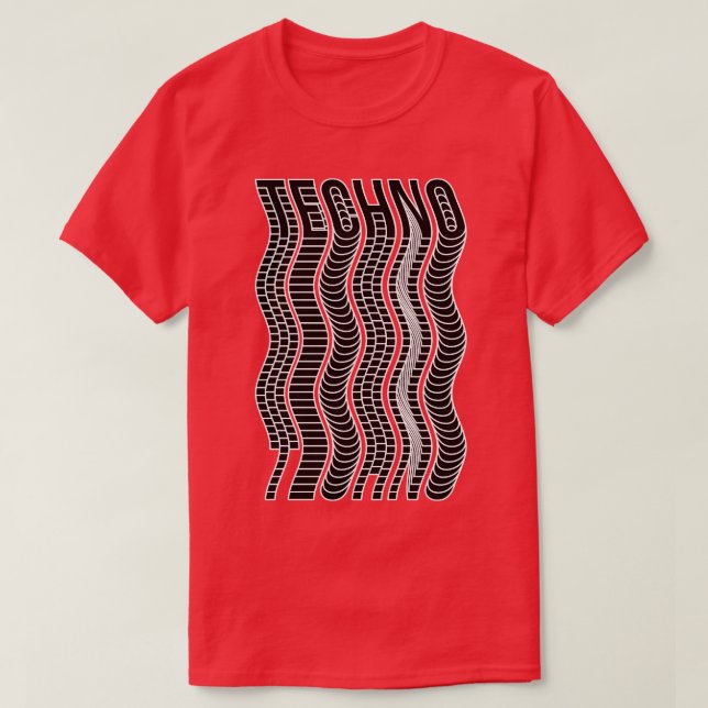 wavy techno T-Shirt (Design Front)