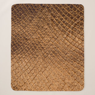 Wavy texture background bronze snake leatherleathe sherpa blanket