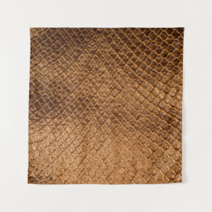 Wavy texture background bronze snake leatherleathe tapestry