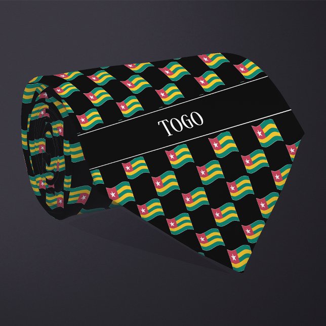 Wavy Togo Flag Pattern  Tie (Creator Uploaded)