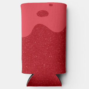 Wavy Tomato Red Custom Can Cooler