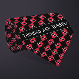 Wavy Trinidad and Tobago Flag Pattern  Tie