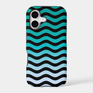 Wavy Turquoise Stripes Pattern