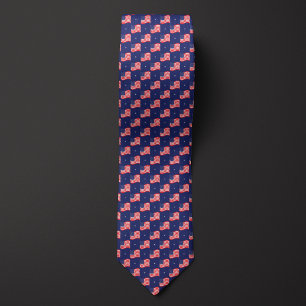 Wavy U.S. Flag Star Pattern Tie