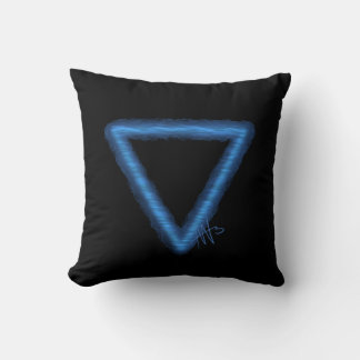 Wavy Water Element Alchemy Symbol Cushion