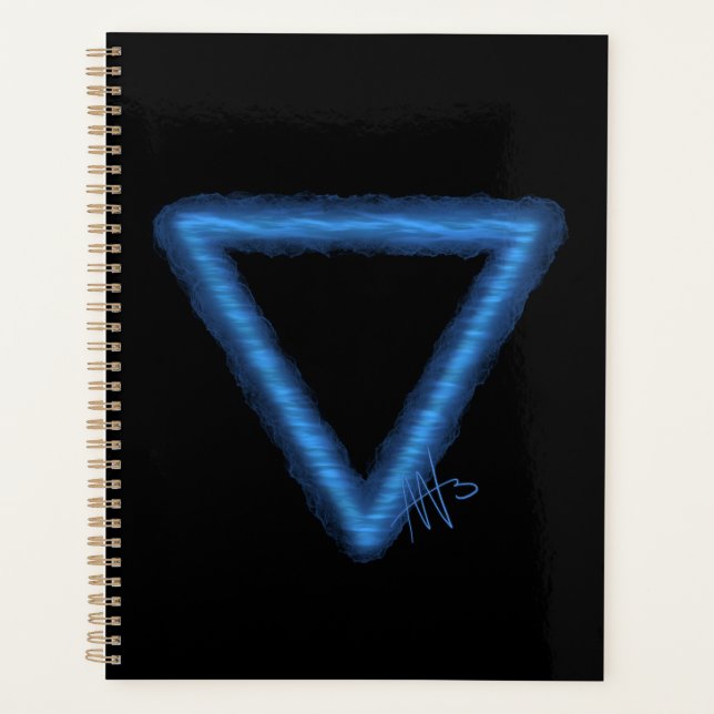 Wavy Water Element Alchemy Symbol Planner (Front)