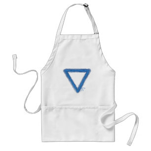 Wavy Water Element Alchemy Symbol Standard Apron