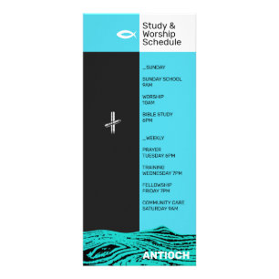 Wavy Waters Jesus Fish Ministry Info Rack Card