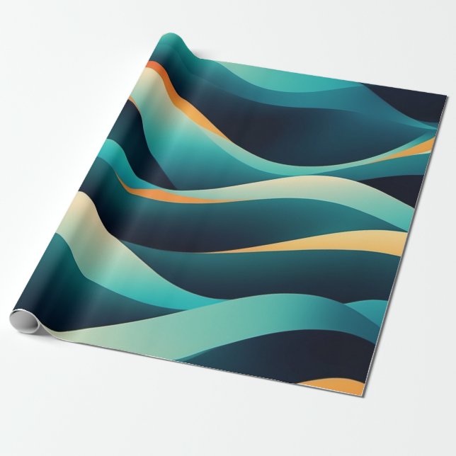 WAVY WRAPPING PAPER (Unrolled)