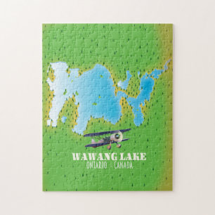 Wawang Lake Ontario Canada lake map Jigsaw Puzzle