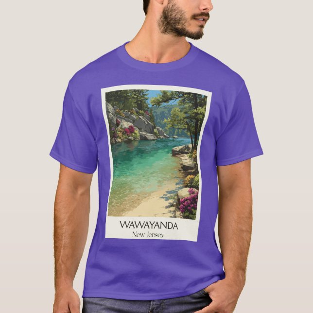 Wawayanda State Park NJ Clear Lake Swimming Art re T-Shirt (Front)