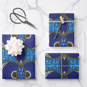 Wax African Blue Gift Paper