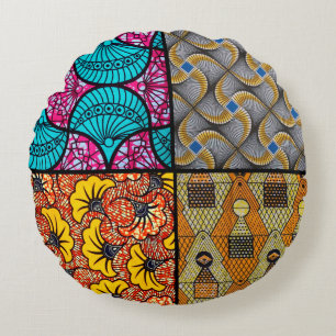 Wax African Round Cushions