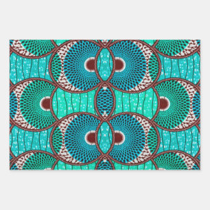 Wax African Turquoise Gift Paper