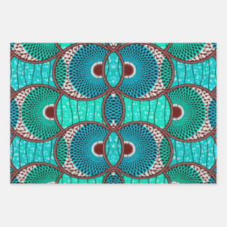 Wax African Turquoise Gift Paper