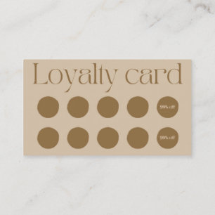 Wax aftercare & loyalty card