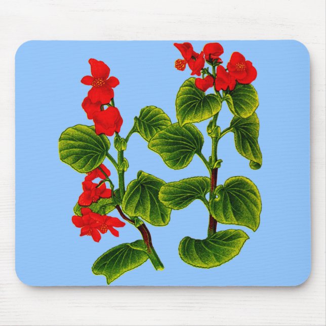 wax begonia wax begonias print mouse mat (Front)
