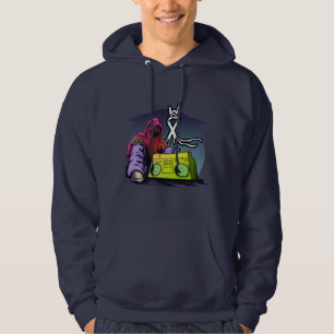 Wax clothing old school hip hop hooded top