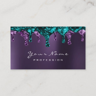 Wax Epilation Depilation Nails Teal Purple Violet Business Card