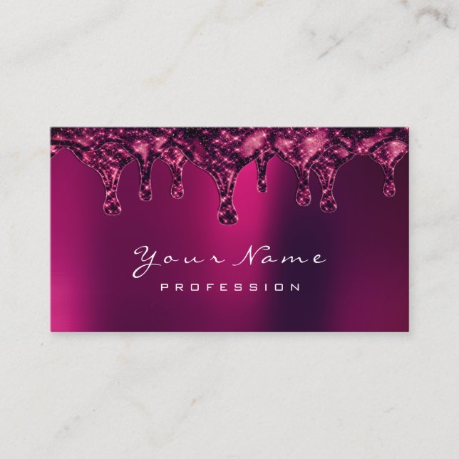 Wax Epilation Pink Depilation  Nails Red Burgundy Business Card (Front)