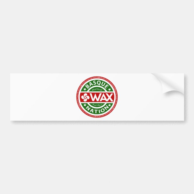 Wax for surfers baseboard bumper sticker (Front)