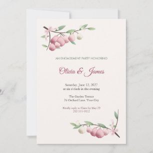 Wax Jambu Blush Engagement Party Invitation