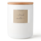 Wax Melts Label 3x2" Kraft Background Sticker