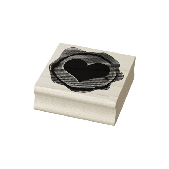 Wax Seal HEART + your ideas Rubber Stamp (Stamp)