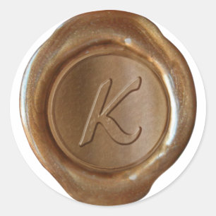 Wax Seal Monogram - Copper - Artistic K -