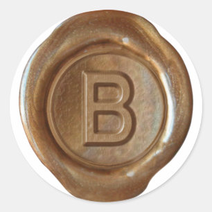 Wax Seal Monogram - Copper - Bold B -