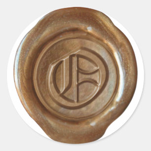 Wax Seal Monogram - Copper - Old English O -