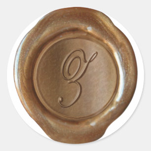 Wax Seal Monogram - Copper - Script Z -