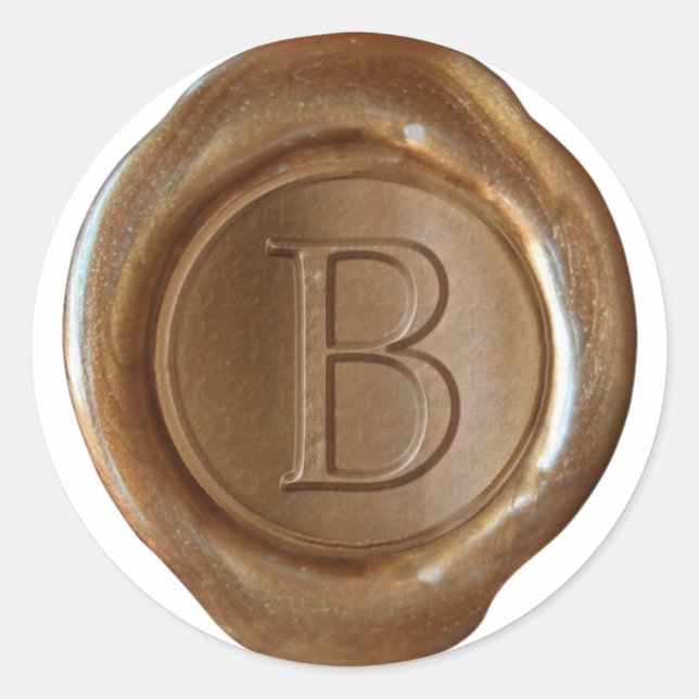 Wax Seal Monogram - Copper - Serif B - (Front)