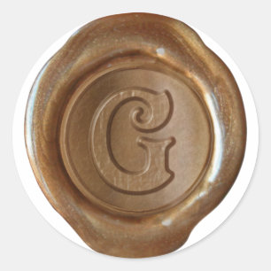 Wax Seal Monogram - Copper - Victorian G -