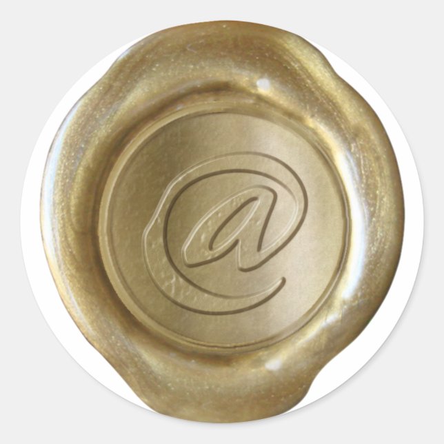 Wax Seal Monogram - Gold - Artistic @ - (Front)