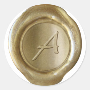 Wax Seal Monogram - Gold - Artistic A -