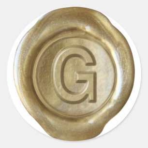 Wax Seal Monogram - Gold - Bold G -