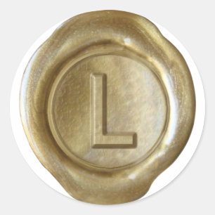 Wax Seal Monogram - Gold - Bold L -