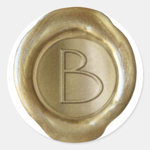 Wax Seal Monogram - Gold - ModernSlim B -