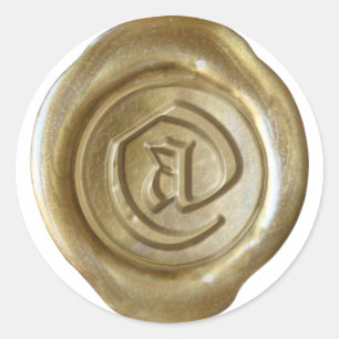 Wax Seal Monogram - Gold - Old English @ -