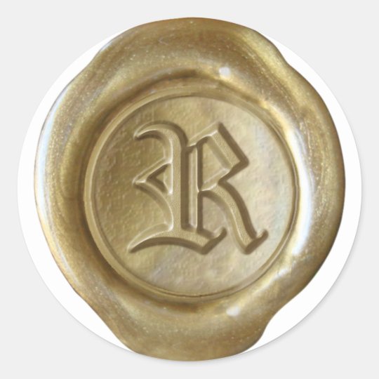 Wax Seal Monogram - Gold - Old English - Letter R | Zazzle.co.uk