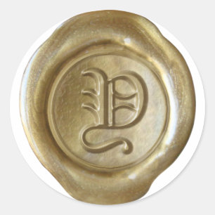 Wax Seal Monogram - Gold - Old English - Letter Y