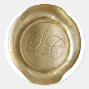 Wax Seal Monogram - Gold - S&C - Charmaine Custom