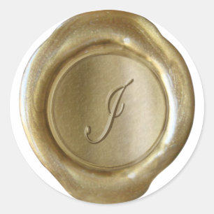 Wax Seal Monogram - Gold - Script I -